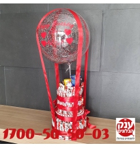 עוגת קינדר ענקית ליום הולדת עיצוב כדור פורח