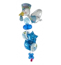 זר בלונים חסידה להולדת הבן