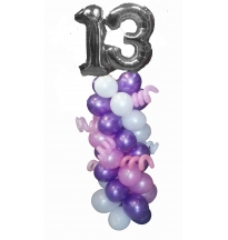 סטנד בלונים חלק בשילוב מספרים 