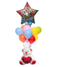 דובי בשילוב בלונים 