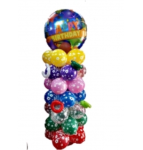 סטנד פרח בשילוב בלון יום הולדת {5 שכבות }בקרוב 