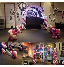 בלונים לבת מצווה  12 עיצוב רחבת ריקודים