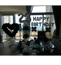 HAPPY חדר יום הולדת בשילוב לב שזור 