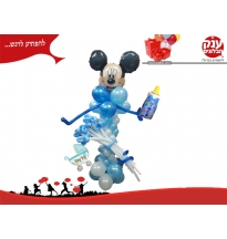 מיקי מתוק בשילוב פרחים להולדת בן 
