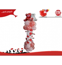 סטנד זוג דובים בשילוב ורדים