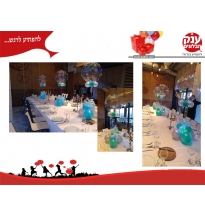 עיצוב בלונים לברית בלון שקוף עם אורות 
