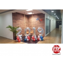 בלוני מספרים עם מעמד 2 קומות 