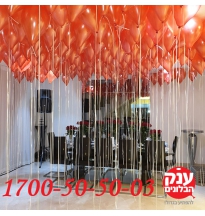 200 בלוני הליום בתקרה 