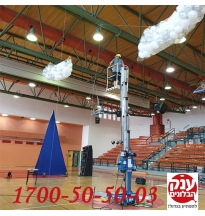 רשת בלונים מהתקרה