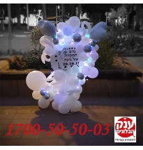 עיצוב בלונים למקווה שלט מדהים 