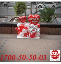 סידור בלונים מדהים ליום הולדת 28 בקטנה 