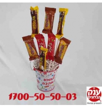 מתנה לאמא דלי מעוצב שוקולדים 