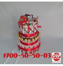 עוגת קינדר 3 קומות ליום הולדת מושלמת