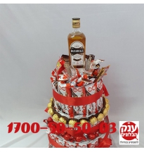 מתנה לגבר מארז וויסקי בושמילס עם שוקולד קינדר 