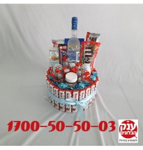 מתנה לגבר וודקה גריי גוס 200 מל עם שוקולד