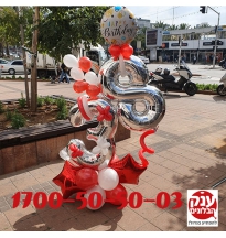 קישוט בלונים מיוחד ליום הולדת 38 