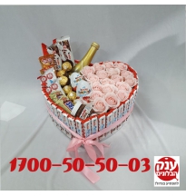 מתנה מרגשת קופסת לב עם אצבעות מקסי