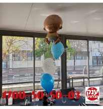 בלונים למרכז שולחן לברית זר בלונים הליום
