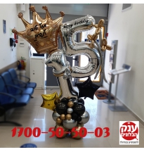 עיצוב בלונים ליום הולדת 15 מרגש 