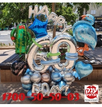 קישוט בלונים ליום הולדת 60