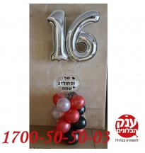 יום הולדת בלונים 16 מושלם