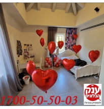 סידור חדר לבבות ליום הולדת 14