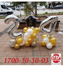 בלונים יום הולדת 24 מזל טוב
