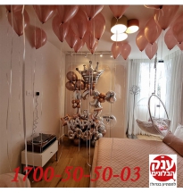 סידור חדר בלונים ליום הולדת 13 בבית 